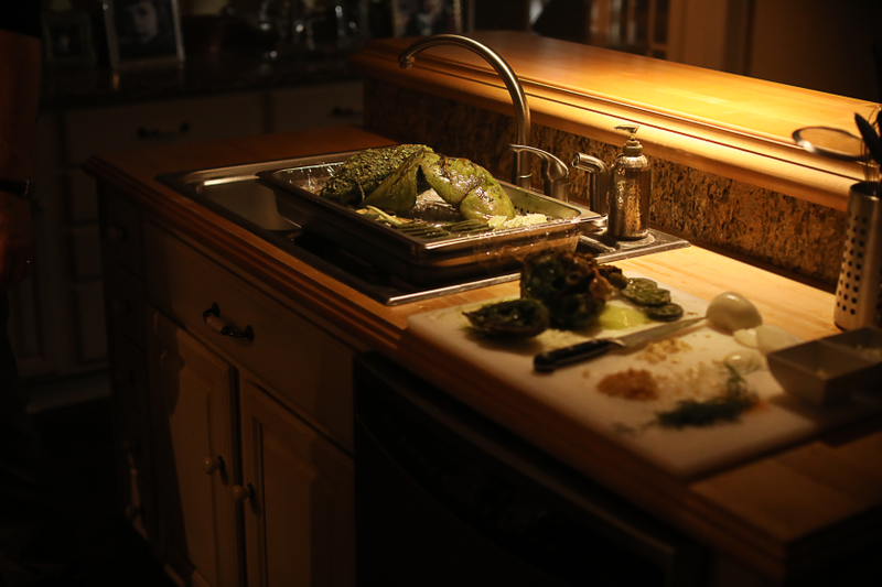 Swamp Thing’s organs being prepared as food.